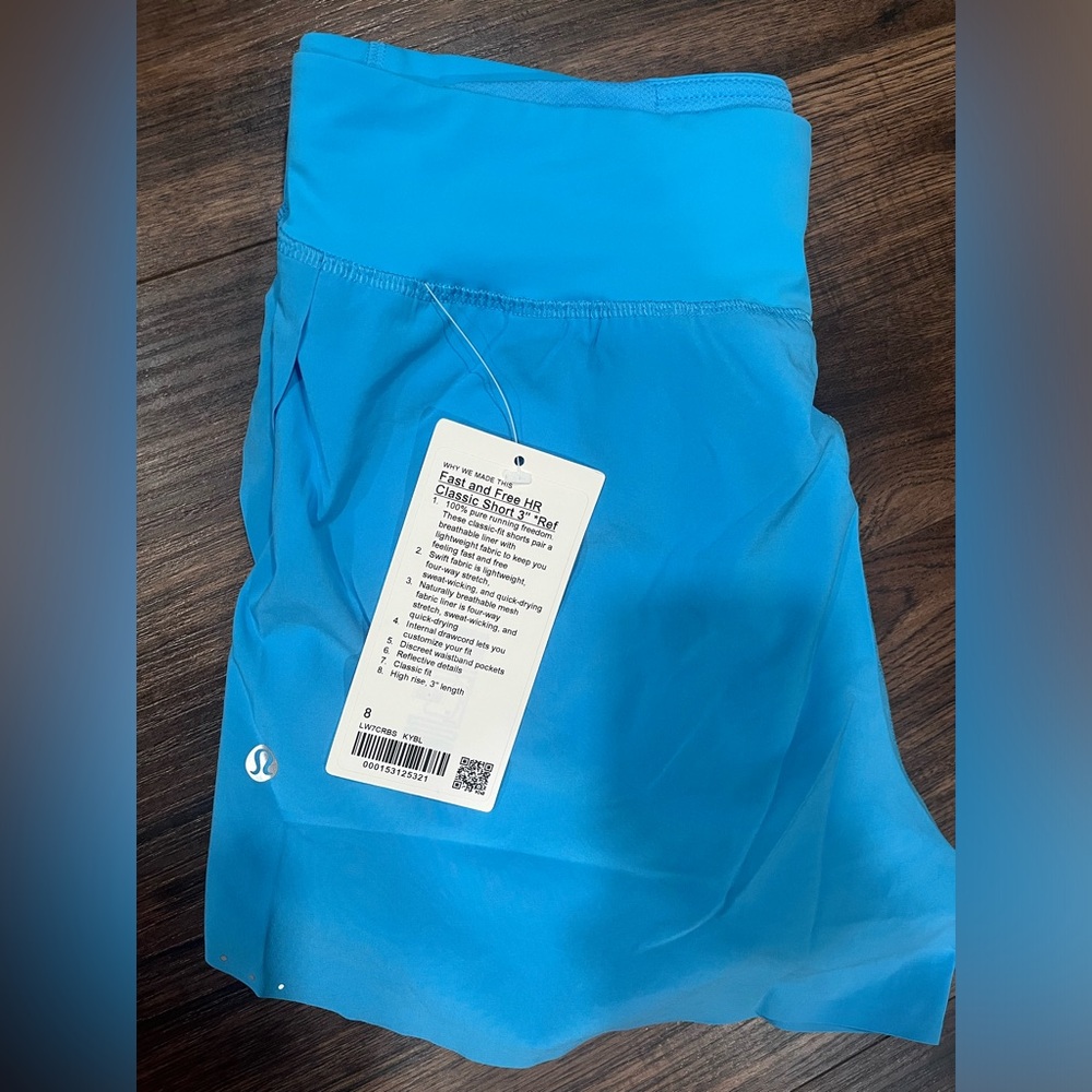 lululemon fast & free 3” kayak blue